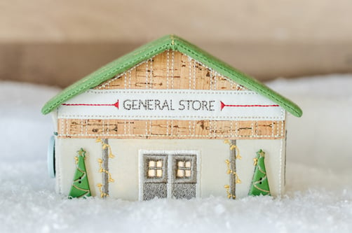 ME Time General Store. A small building made from an embroidery machine